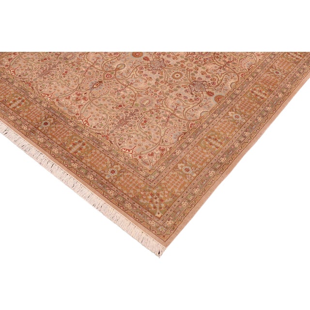 Shabby Chic Shabby Chic 1990's Pak-Persian Taupe/Brown Wool Rug - 6'0'' X 8'11'' For Sale - Image 3 of 9
