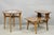 Vintage Mid Century Modern Walnut & Formica Round & Step Side Table Set - 2 PCS For Sale - Image 16 of 16