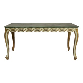 19th Century France Louis XV Bronze Wood Coffee Table For Sale