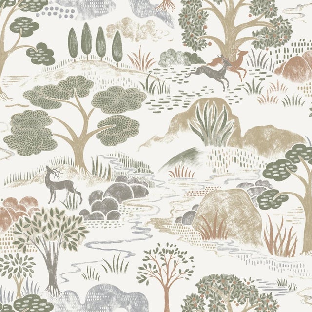 SAMPLE - Boråstapeter Diana Wallpaper In Natural For Sale