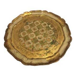 1960s Florentine Giltwood Tray For Sale