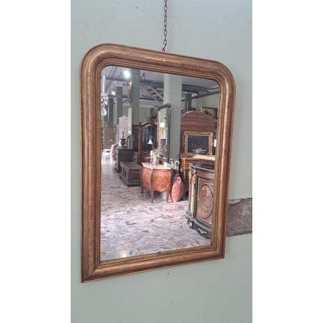 Wood Antique Gilded Mirror, 1890s For Sale - Image 7 of 8