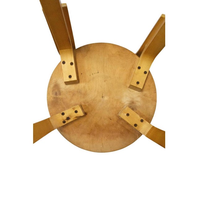 Gold Vintage Finnish Wooden Chair by Alvar Aalto, 1950 For Sale - Image 8 of 9