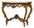 Louis XV Rococo Style Carved Gilt Console Table with Rose Marble Top, Italy, 1950s For Sale