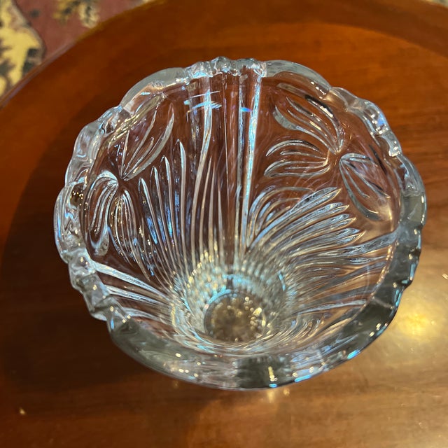 Glass Vintage German Leaded Crystal Vase Sutton Place For Sale - Image 7 of 11