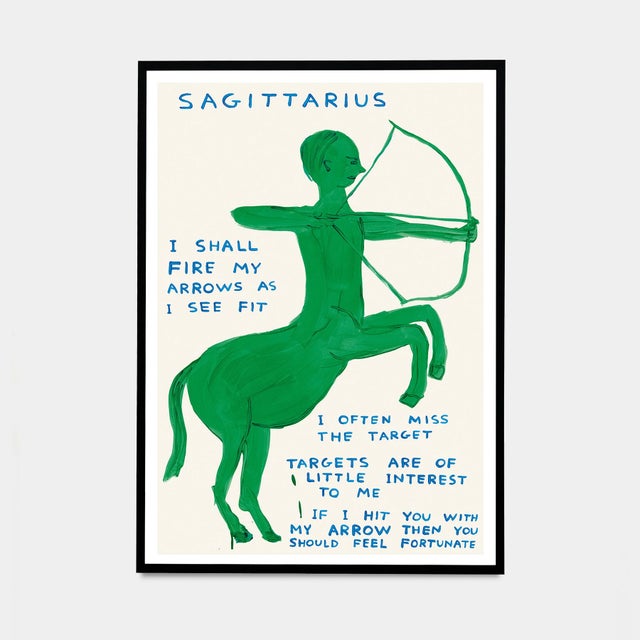 Set of 12 David Shrigley Signs of the Zodiac Lithograph Poster (Individual), 2021 For Sale - Image 9 of 13