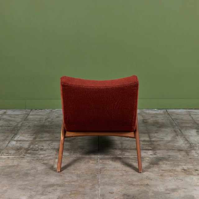 Wood Adrian Pearsall "Crescent" Chaise Lounge for Craft Associates For Sale - Image 7 of 17