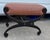 Pair of vintage designer leather and iron stools. Currently, 4 pair available.
