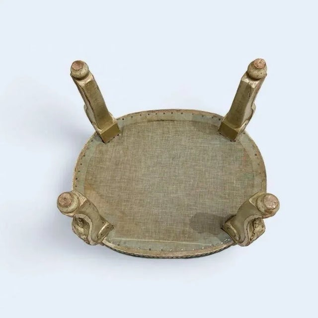 19th Century Louis XV Lacquered Wooden Stool For Sale - Image 5 of 9