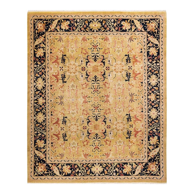Mogul, One-of-a-Kind Hand-Knotted Area Rug in Green, 8' 1" x 10' 2" For Sale