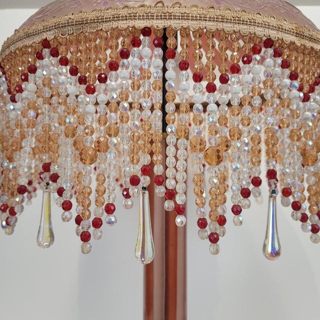 Glass Art Nouveau Bent Glass and Acid Etching Table Lamp from Suberville, France, 1940s For Sale - Image 7 of 18