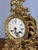 Vintage French Rococo Louis XV Style Revival Gilt Metal Mantel Clock For Sale - Image 13 of 14