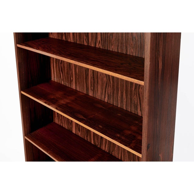Mid Century Rosewood Bookcase, Scandinavian Tall Display Shelf, 3 Avail For Sale - Image 10 of 15