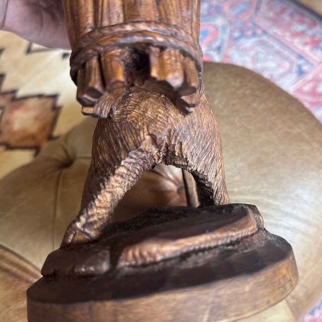 Antique 19th Century Swiss Black Forest Bear Decanter & Cordial Glasses Holder For Sale - Image 11 of 12