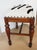 Rustic Petite Hand Turned Bench/ Genuine Hide Zebra Upholstery For Sale - Image 3 of 6