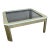 Vintage Art Deco Gold and Smoked Glass Coffee Table For Sale