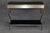Hollywood Regency John Vesey Attributed Steel & Brass Two Teir Console W/ Black Glass For Sale - Image 3 of 13