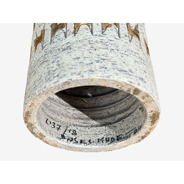 Bitossi, Table Lamp, Chamotte Clay, Gold Leaf, Italy, 1960s For Sale - Image 9 of 9