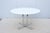 Mid-Century Modern Mid-Century Modern 46" Round White Top and Polished Chrome Base Dining Table For Sale - Image 3 of 18