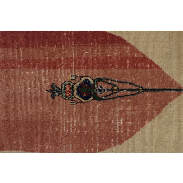 Distressed Vintage Saf Rug in Pink and Gold Patterns - by Rug & Kilim ...