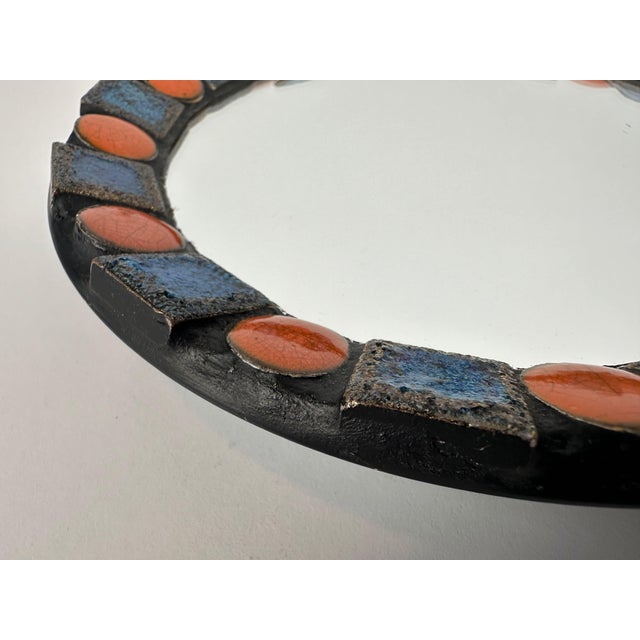 Vintage Mirror in Ceramic, 1960s For Sale - Image 3 of 6