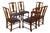 Late 20th Century Georgian Style Baker Dining Chairs W/Solid Splat & Turned Front Legs Set of 6 For Sale