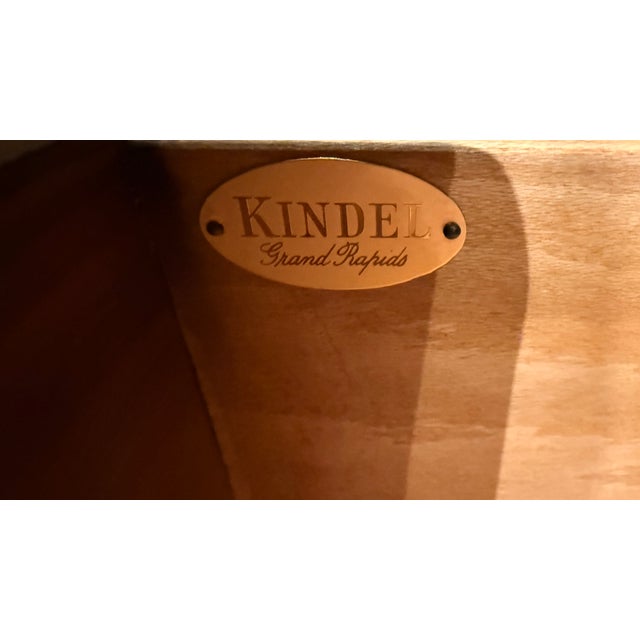 Vintage Kindel Grand Rapids Burl Wood Gentleman’s Chest With Brass Hardware For Sale - Image 14 of 14