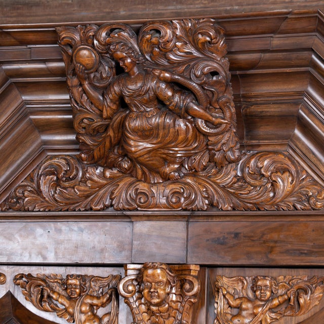 Baroque 18th Century Large German Baroque Carved Cabinet Armoire For Sale - Image 3 of 13