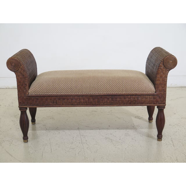 Ethan Allen Rattan Plantation Style Window Bench Chairish