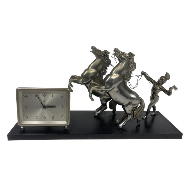 Vintage Liberty Clock with Roman Sculpture, 1920s For Sale