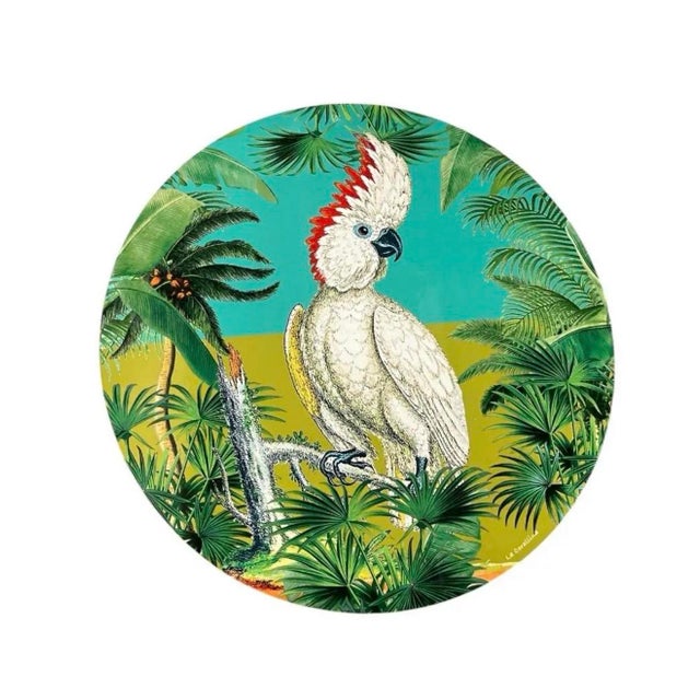 Italian Vintage Italian Cockatoo Lacquered Placemats - Set of 6 For Sale - Image 3 of 12