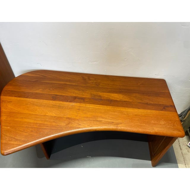Danish Teak Desk with Drawer Cabinet and Extension Table, Set of 3 For Sale - Image 18 of 18