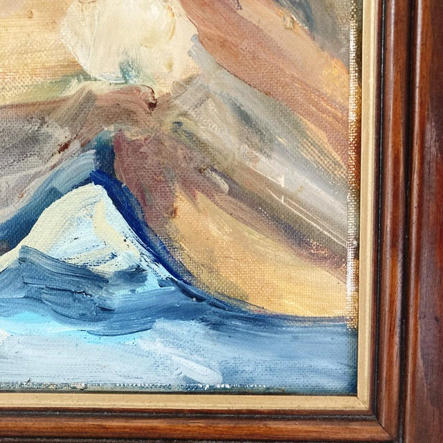 Plastic 1980s Vintage Female Nude Acrylic Portrait, Framed and Signed For Sale - Image 7 of 10