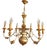 Large Vintage Italian Baroque Hand-Carved Chandelier, 1930s For Sale