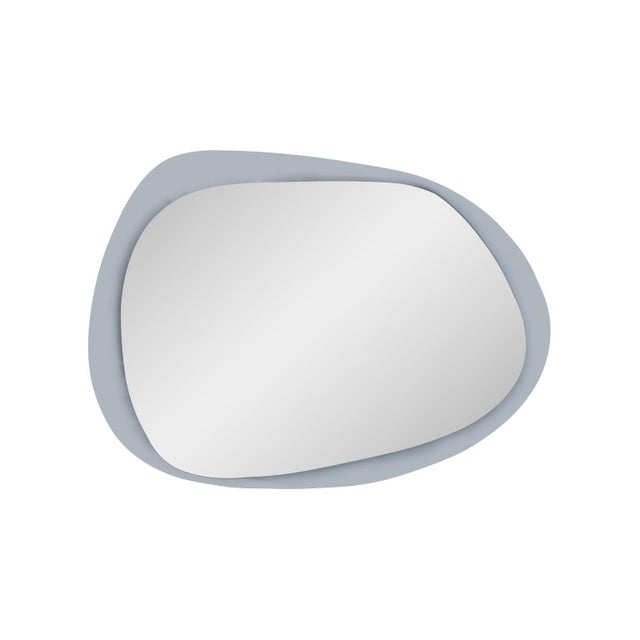 2020s Ahrends Asymmetrical Mirror with Gray Glass Framing For Sale - Image 5 of 11
