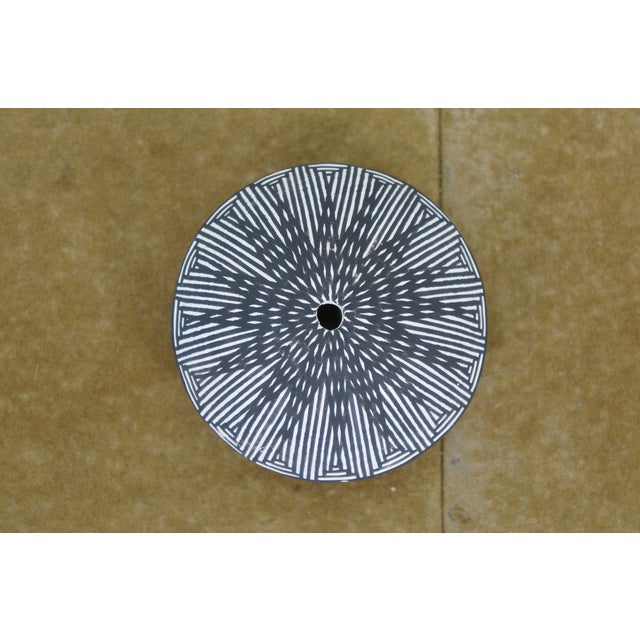 Black D. Patricio Acoma New Mexico Native Southwestern Pueblo Pottery Vases For Sale - Image 8 of 10