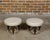 English Mahogany Stools with 19th Century Turned Legs on Casters, a Pair For Sale - Image 9 of 9