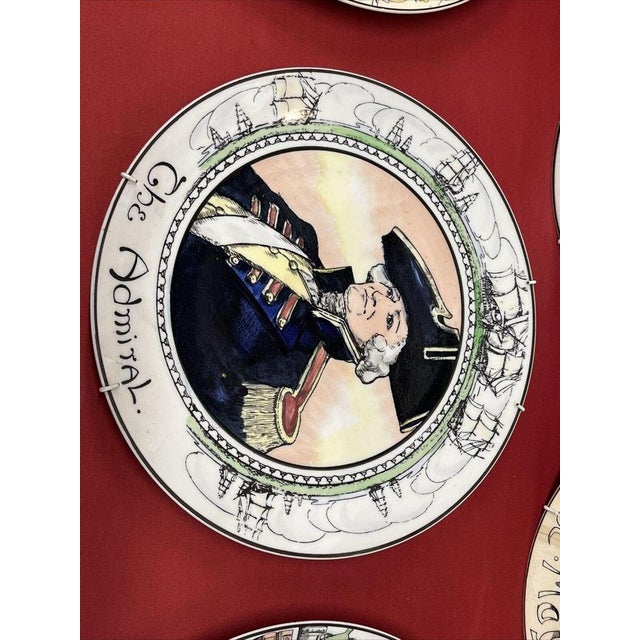 Ceramic Jester, Falconer, Mayor, Squire, Huntsman, Admiral & Doctor Plates from Royal Doulton, Set of 7 For Sale - Image 7 of 17