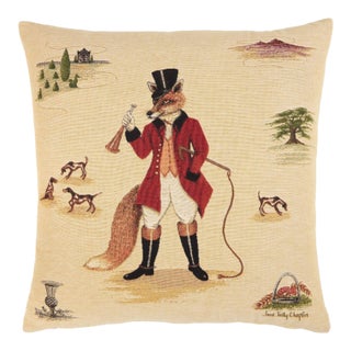 The Hon. Freddie Fox Large Tapestry Cushion With Feather Filler - 55x55cm (22"x22") For Sale