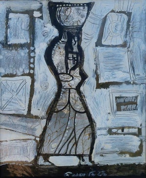 Avant-Garde Oil Painting, Ukrainian Soviet Art, Sologub n.n. 60-50
