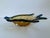 Amber Vintage Amber and Teal Blue Murano-Style Art Glass Fish Bowl For Sale - Image 8 of 11