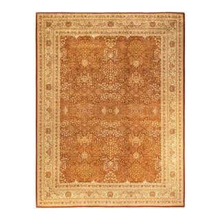 Mogul, One-of-a-Kind Hand-Knotted Area Rug - Orange, 9' 2" x 12' 1" For Sale