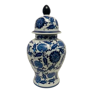 Vintage Bombay Company Blue & White Porcelain Chinoiserie Ginger Jar