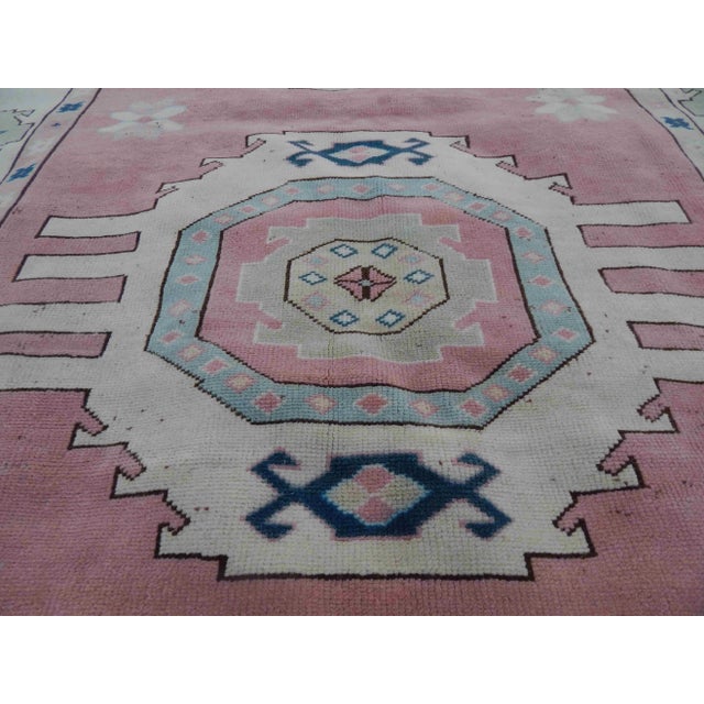 1970s Vintage Geometric Turkish Kars Rugs - 5′9″ × 7′10″ For Sale - Image 9 of 12