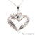 Silver 18k (750) White Gold Natural Diamond Heart Shape Pendant With Chain For Sale - Image 8 of 11