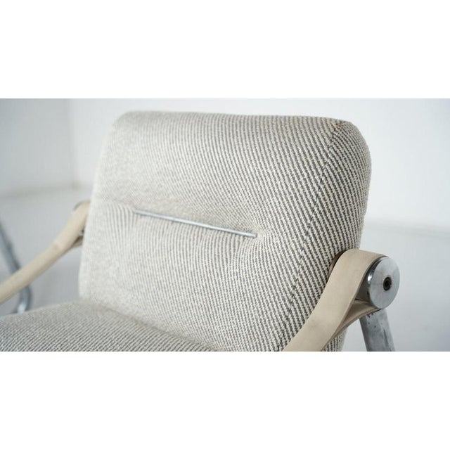 Upholstered Tubular Chrome Lounge Chairs, Italy, 1960s, Set of 2 For Sale - Image 10 of 14