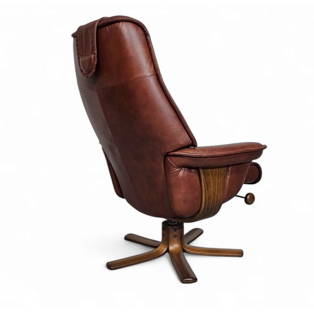 Set of Lounge Chair and Ottoman from Hjellegjerde Møbel, Sweden, 1980s For Sale - Image 11 of 14