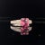 Diamond Pink Tourmaline Rubellite Ring 6.5 14k White Gold 2.45 TCW Certified For Sale - Image 9 of 11