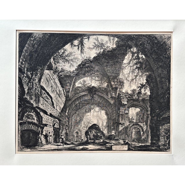 Giovanni Battista Piranesi, Ruins of a Gallery of Statues in Hadrian's Villa at Tivoli, 1770, Etching For Sale - Image 11 of 11