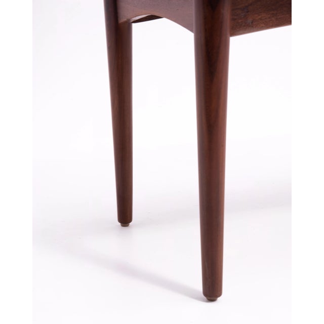 Danish Modern Teak Dowel Leg Side Table After Grete Jalk Marked B. J. Made in Denmark.1970s For Sale - Image 12 of 12